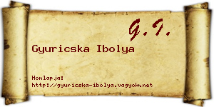 Gyuricska Ibolya névjegykártya