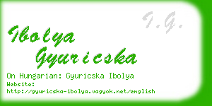 ibolya gyuricska business card